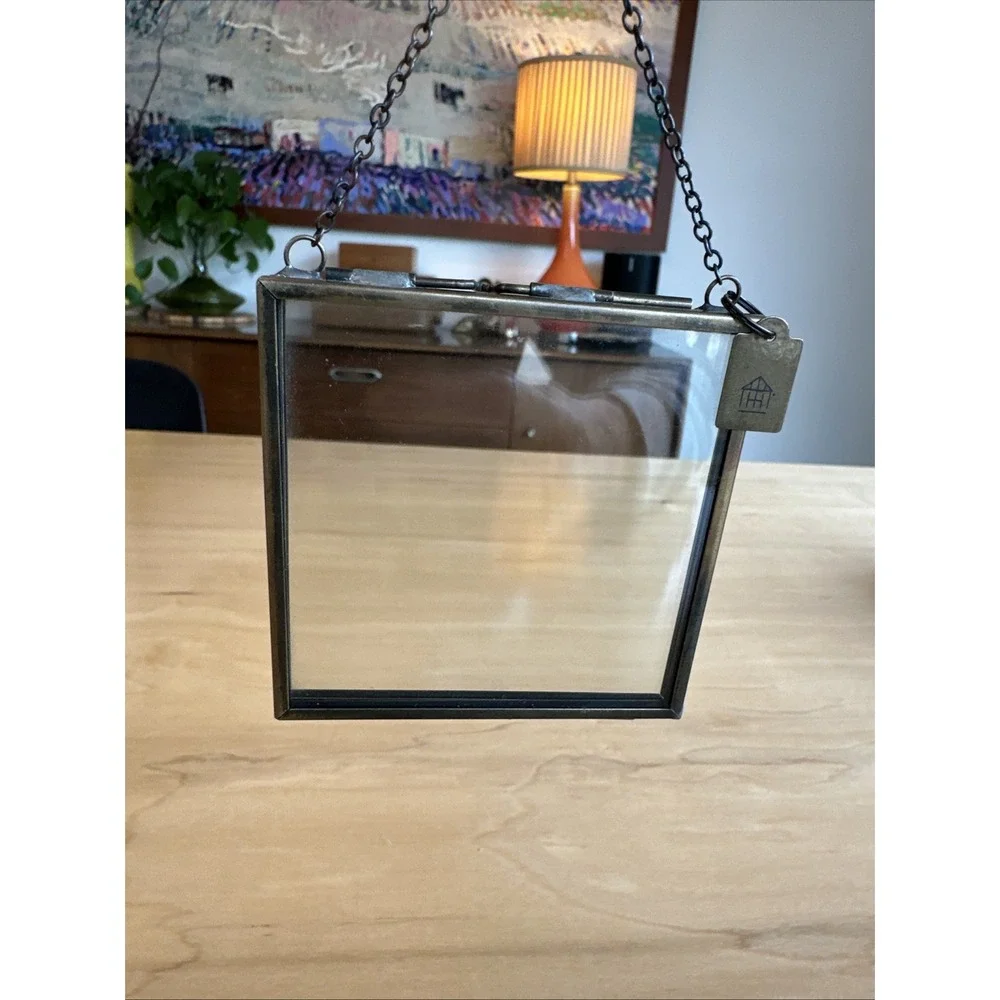Hearth & Hand Christmas Ornament Hinged Picture Frame Glass  3